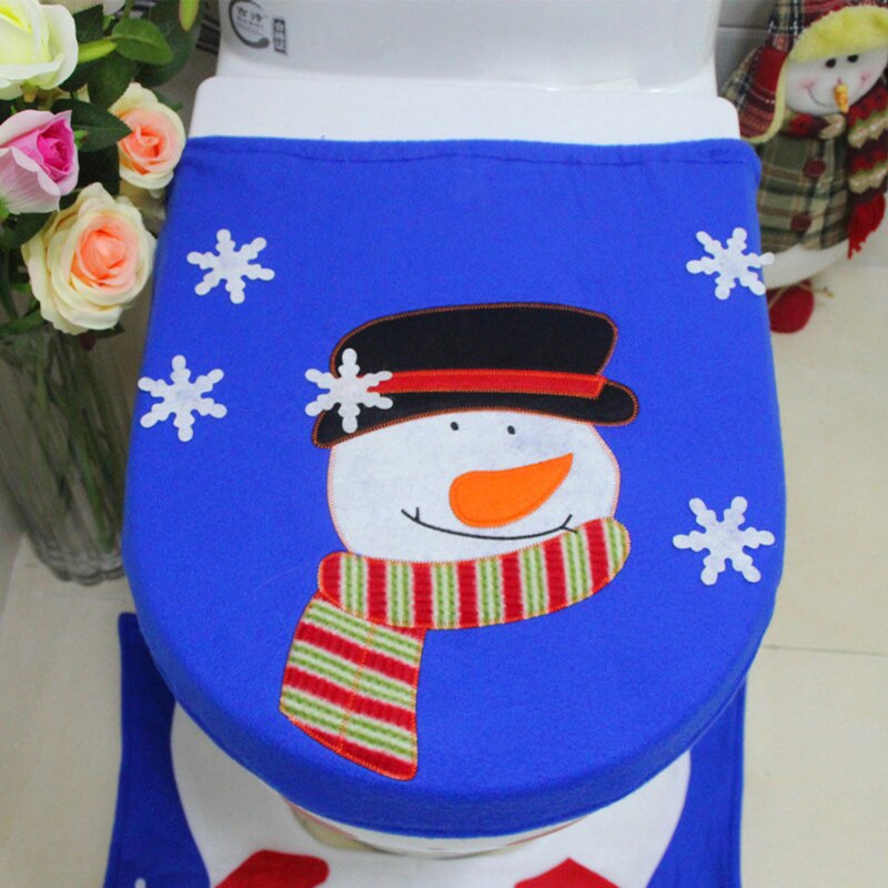 Wasbare Badkamer Wc Zitkussen Blauw Sneeuwpop Milieuvriendelijke toilet Badkamer Voor Jaar Woondecoratie