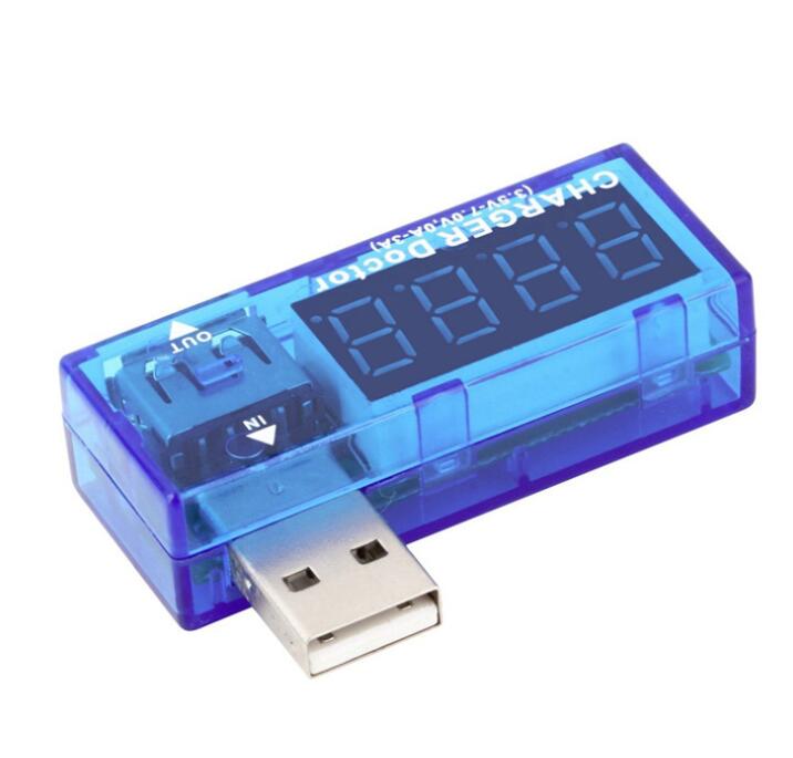 Usb lader doktor strøm ladestrøm spenningstester voltmeter amperemeter elektronikk digital usb mobilmåler