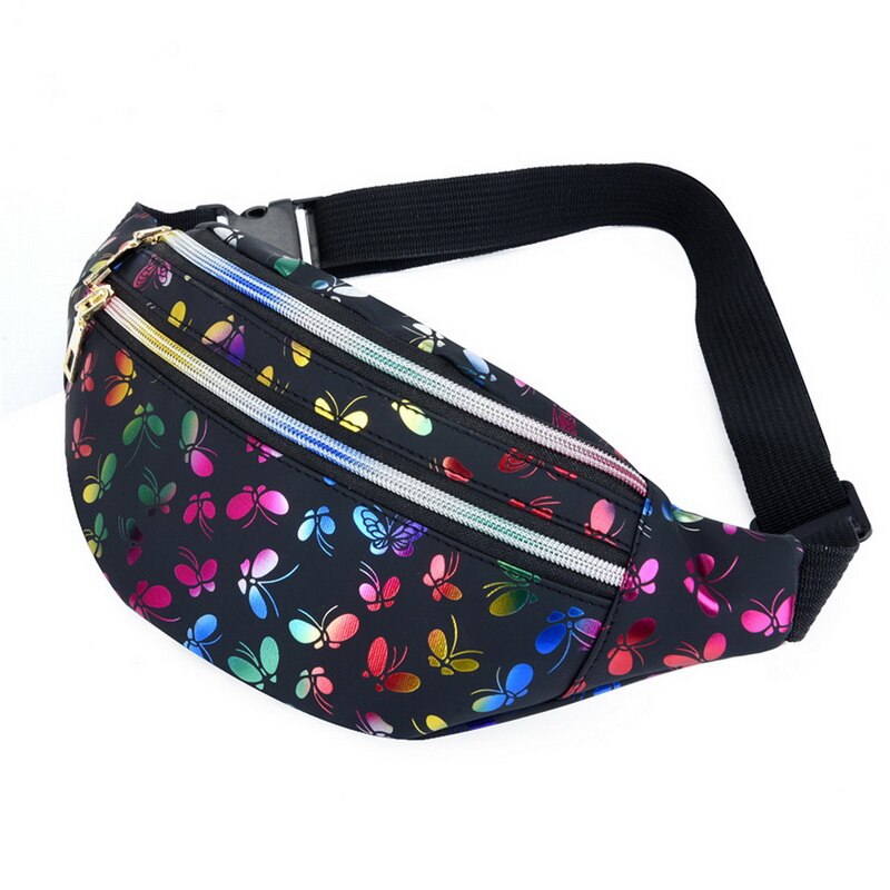 Gedrukt Waterdichte Ruimte Fanny Pack Taille Zakken Hip Bum Bag Belt Bag Met Verstelbare Riem Voor Vrouwen Kleurrijke Meisjes Bum tas: 1 E728873