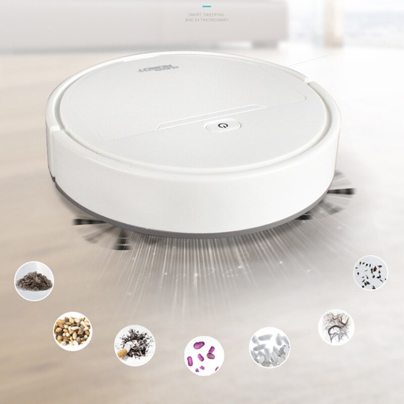 Robot Vacuum Cleaner, Strong Suction Automatic Bot Self Detects Stairs Pet Hair Allergies Friendly Robotic Home Cleaning