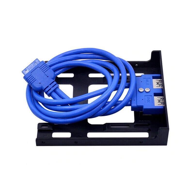 Adattatore per staffa alloggiamento anteriore alloggiamento disco rigido da 3.5 a 5.25 da 1 pz e 1 pz 2 porte USB 3.0 alloggiamento disco Floppy pannello frontale