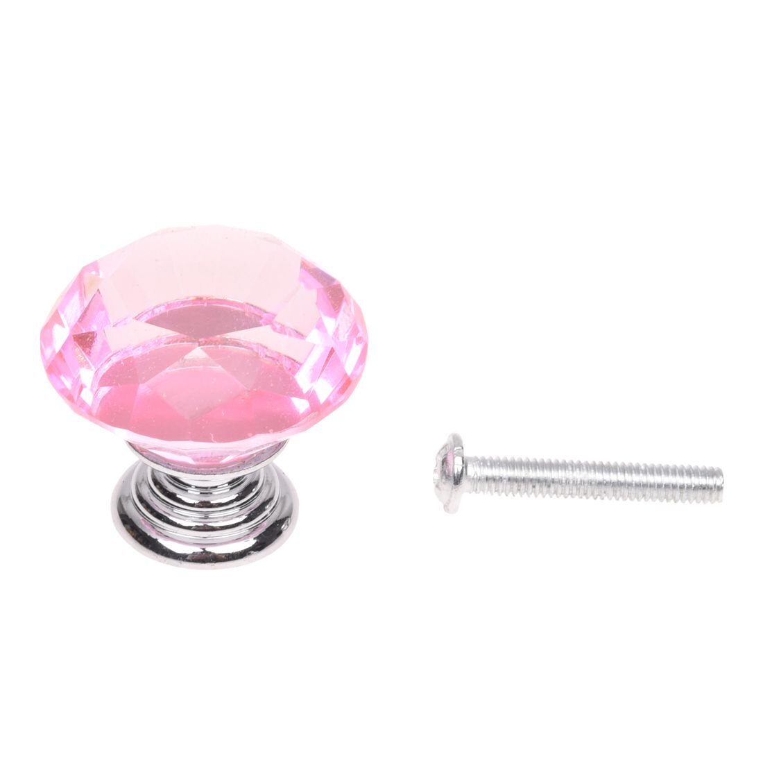 Handles door Crystal knobs cabinet drawer furniture closet Cabinet 30 mm Knob - pink