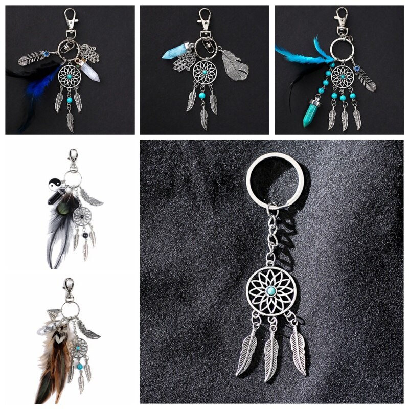 handgefertigt Traum Fänger Keychain Wohnkultur Windspiele Auto Anhänger Zauberstab Hängende Dekoration Zimmer Dekor