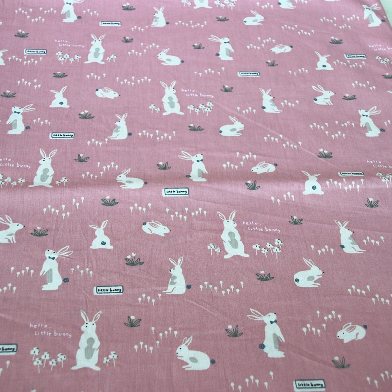 Trykt bomuldsstof til gør-det-selv patchwork quiltning syning hjem tekstil klud tissu tilda stoffer tegneserie kanin stof halv meter