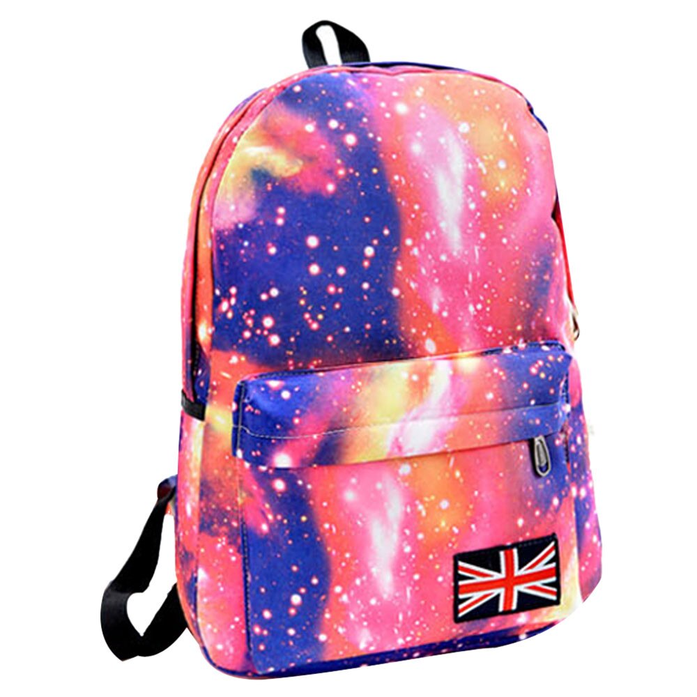 Galaxy Rugzakken Voor Vrouwen Unisex Rugzak Canvas Leisure Schooltas Vrouwelijke Mannen Casual Dubbele Schoudertassen Grote: Roze