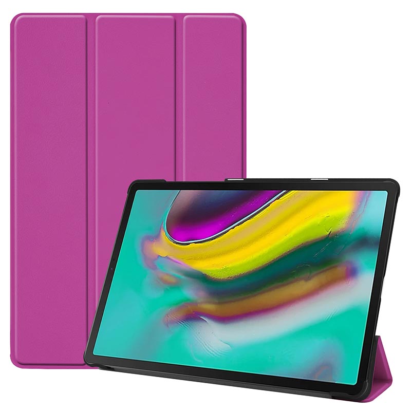 Para Samsung Galaxy Tab S5E Funda de cuero Delgado inteligente de 10,5 "Funda plegable magnética para Galaxy Tab S5E SM-T720 SM-T725 Funda: Purple