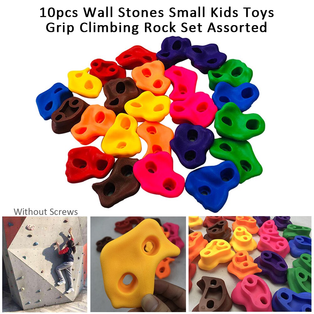 10 Pcs/Set Hand Feet Holds Indoor Outdoor Backyard Toys Children Playground Grip Climbing Rock Set Kids Wall Climbing Stones