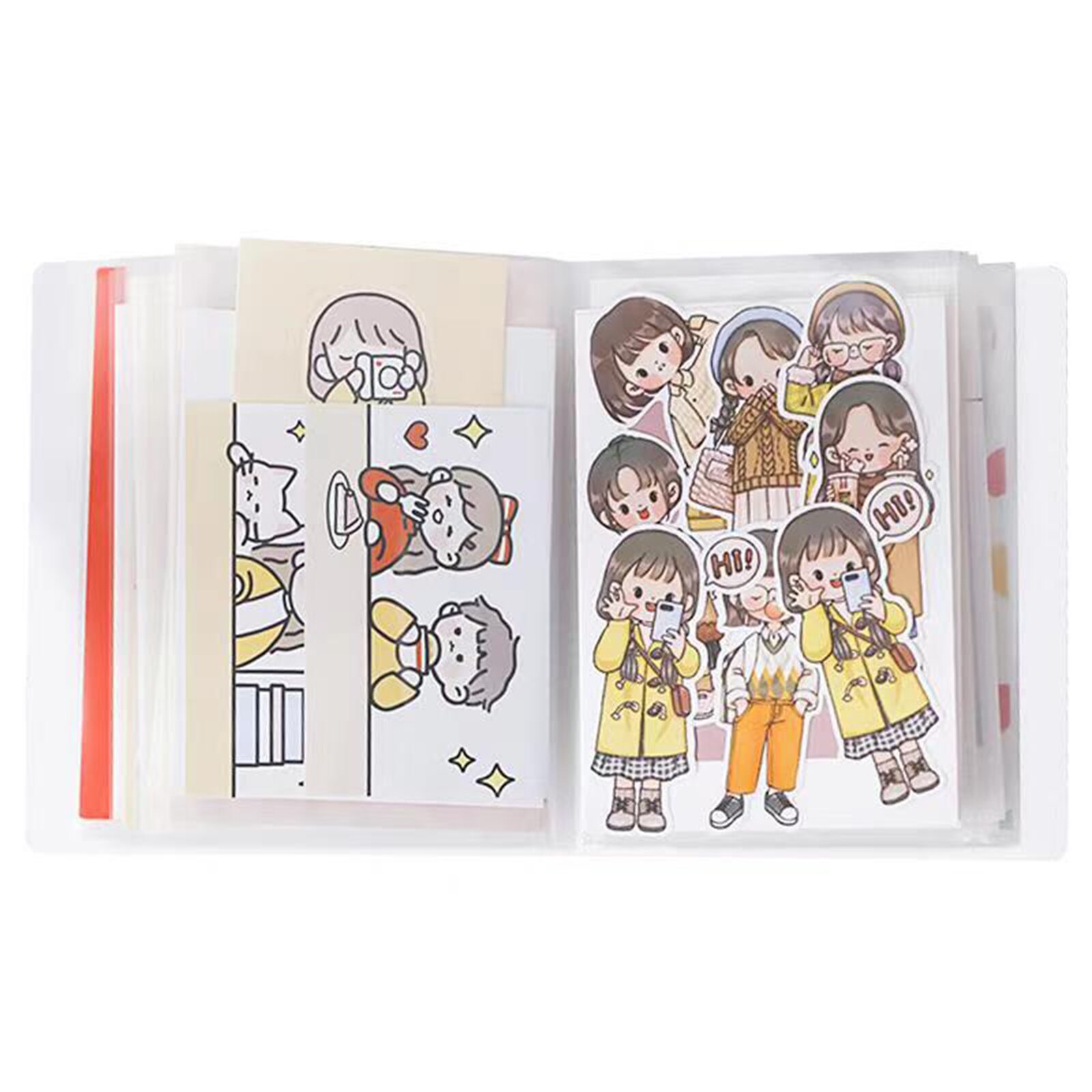 Sticker Storage Book Postcards Holder Memo Favorites document organizer Regular A6 Empty Receipt Invoices Booklet file folder: Default Title