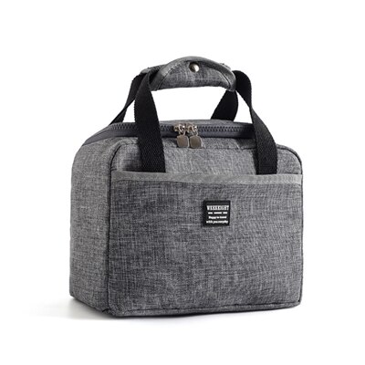 Geïsoleerde Lunch Tas Oxford Reizen Noodzakelijk Olie Picnic Pouch Unisex Thermische Diner Box Container School Voedsel Opslag Gevallen: gray