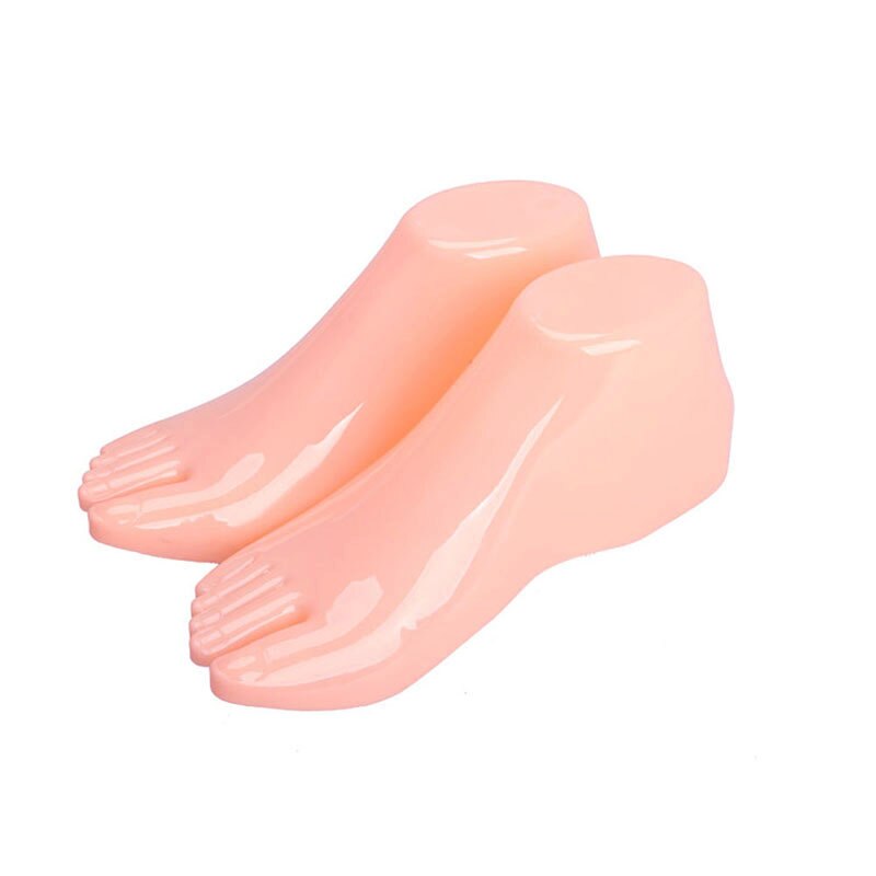 Maniquí de pies para adultos de plástico duro de 1 par de herramientas de modelo de pie para zapatos de visualización de uso repetido herramienta de estiramiento de zapatos AA