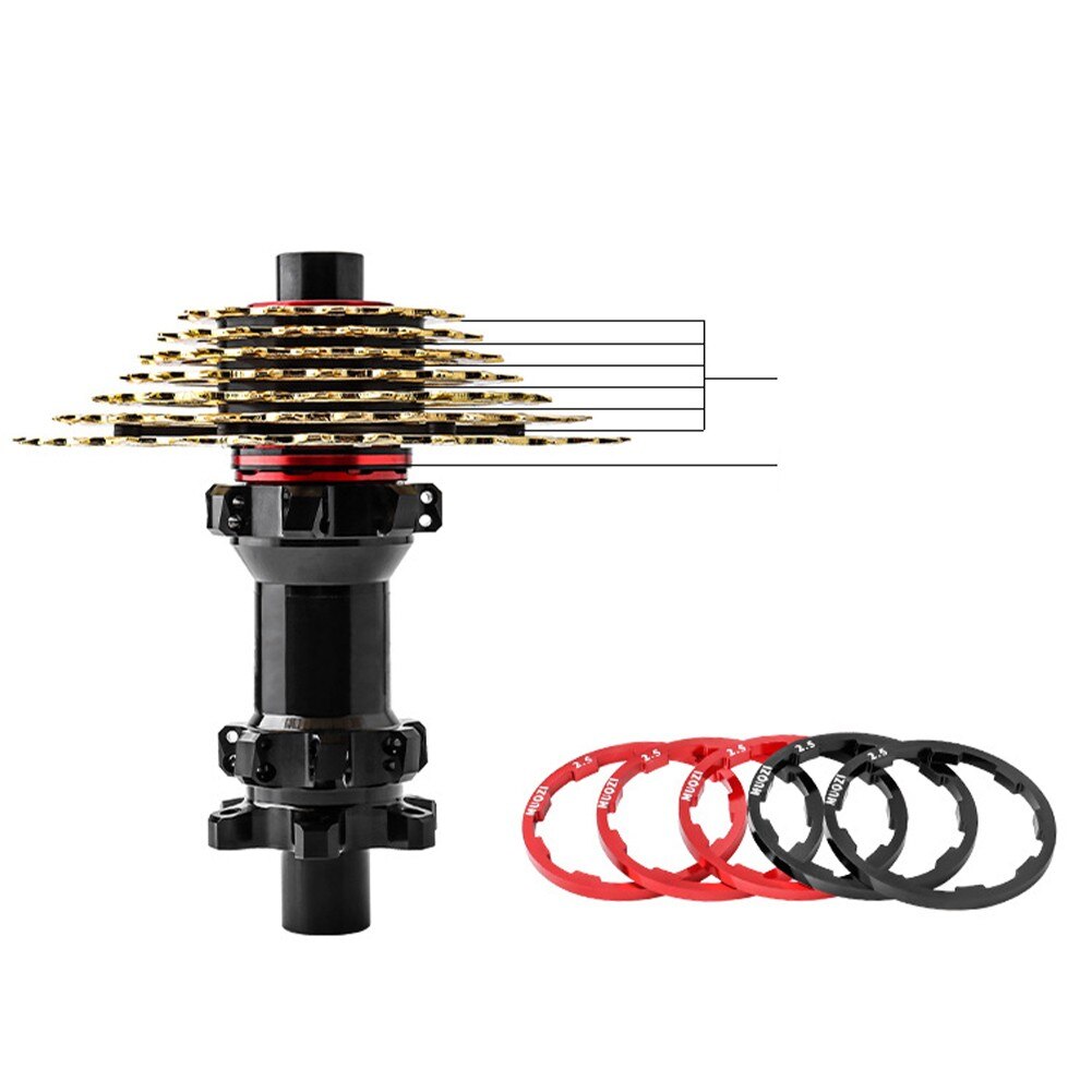 MTB rower rowkowane piasty podkładka 1.0 1.5 1.85 2.0 2.18 2.35 2.5MM dolny wspornik dystansowe stopu aluminium uszczelka koła zamachowego akcesoria