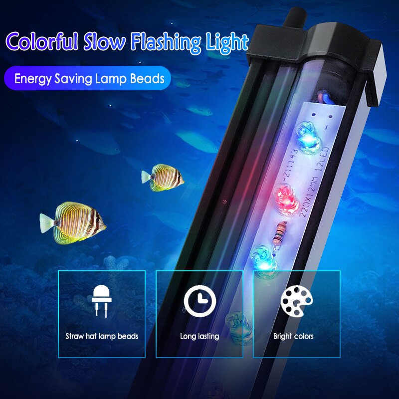 Acuario LED iluminación luz de burbuja luces de colores con acuario Color luces burbuja luces LED para buceo luces de acuario Led Luz
