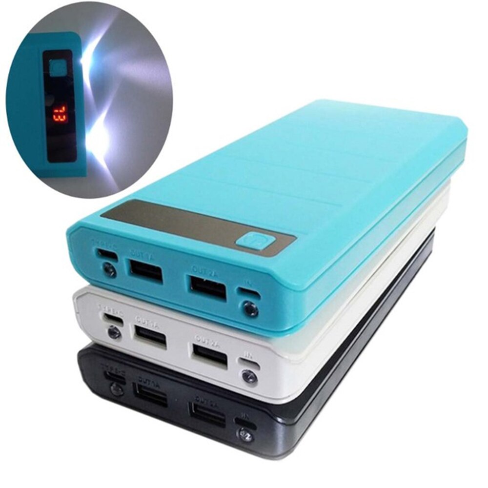 5V Dual USB for 8*18650 Power Bank Battery Box Mobile Phone Charger DIY Shell Case For iphone6 Plus S6 for xiaomi