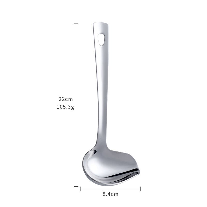 1 Piece of 304 Stainless Steel Long-handled Soup Ladle with Slotted Soup Duckbill-shaped Kitchen Utensils big spoon: Blue