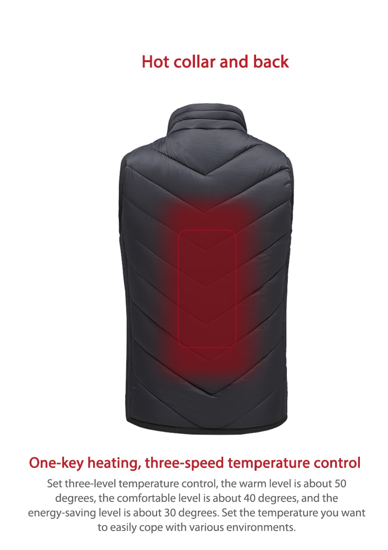 enfants en plein air USB infrarouge chauffage gilet veste imperméable enfants hiver électrique thermique vêtements gilet pour le sport