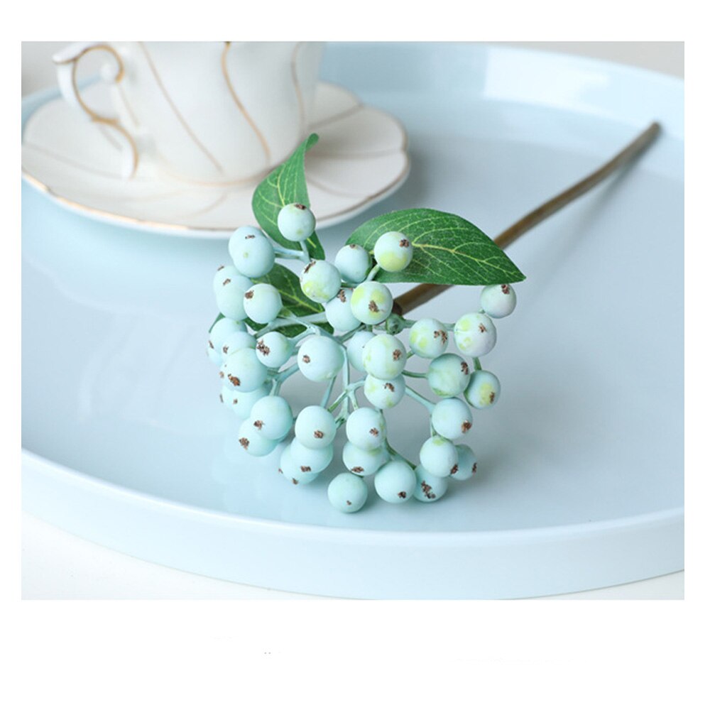 1PC Mini Nep Groene Plant Berry Boeket Kleine Bessen Schuim Fruit Nep Cherry Kunstbloem Feestartikelen Woondecoratie