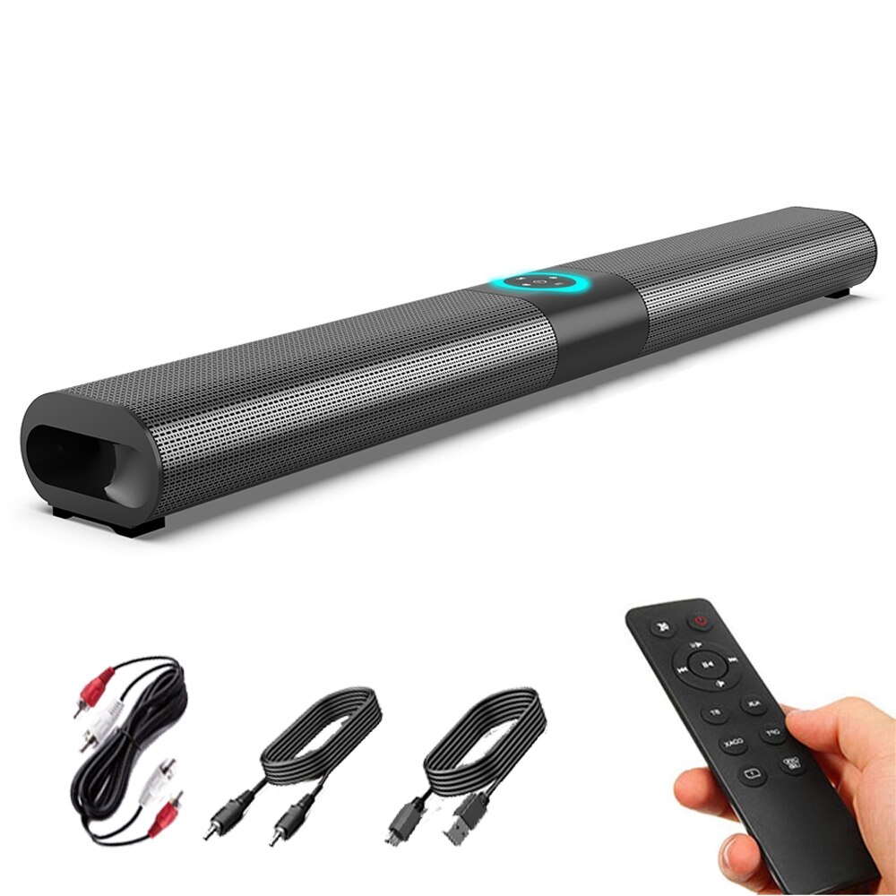 Multi-function TV Soundbar Wireless Bluetooth Speaker AUX Subwoofer Bass Surround Speakers Remote Sound System For Home Theater: Default Title