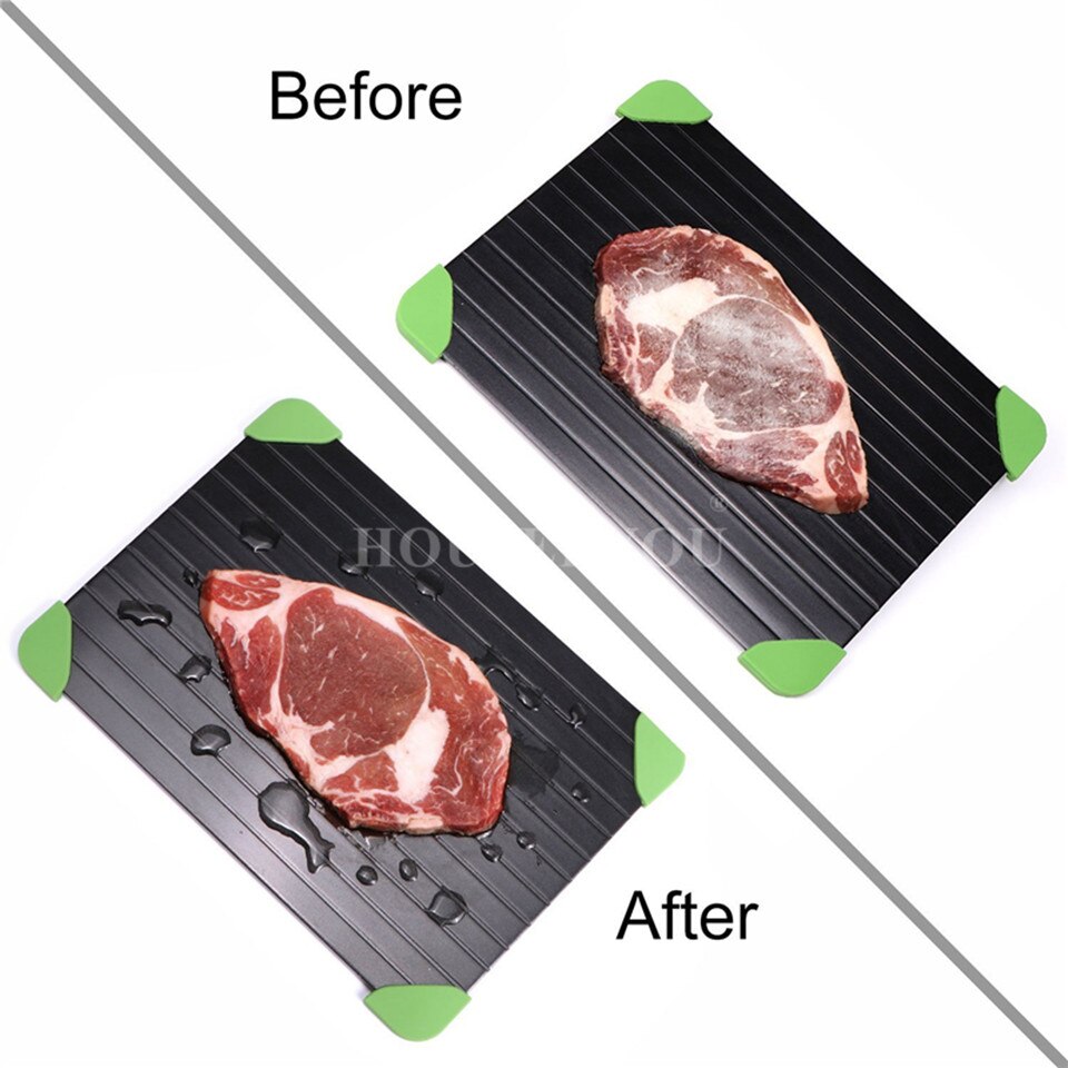 HOUSEEYOU Magic Defrost Tray Thaw Frozen Food Meat Fish In Minutes Home Rapid Defrosting Tray No Electricity Chemicals Microwave