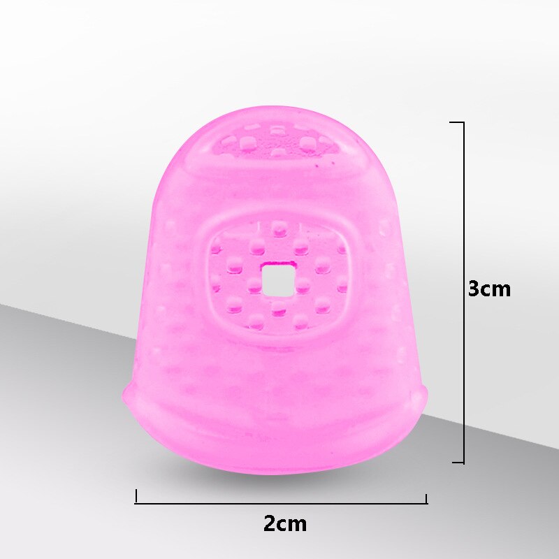 5 stücke Zählen Kegel Gummi Fingerhut Schutz NäHenne Quilter Silikon Finger Spitze Handwerk Hand NäHenne Küche Zubehör: pinkA 5Stck