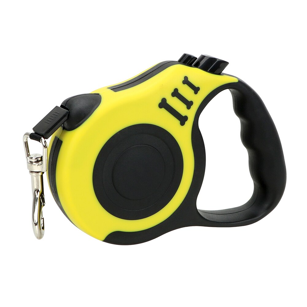 3 meter /5 meter Retractable Dog Leash Puppy Cat Traction Rope Belt Automatic Flexible Dog Lead Dogs Walking Running Leads: Yellow / 3 meter
