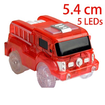 5 LEDs 5.4cm Magic Electronics LED Car Toys With Flashing Lights Educational Toys For Kids Birthday Xmas Play With Tracks: Black