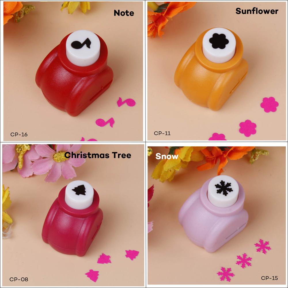 4 stk mini diy craft punch til scrapbooking punch håndlavet klippekort hulmaskine til diy-kort papir hul cl -1203: Sæt 7