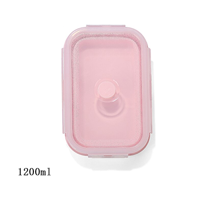 Silicone Collapsible Microwave Bento Lunch Box Portable Healthy Material Lunch Box Food Storage Container Foodbox 1Pc/3Pc: G224623A
