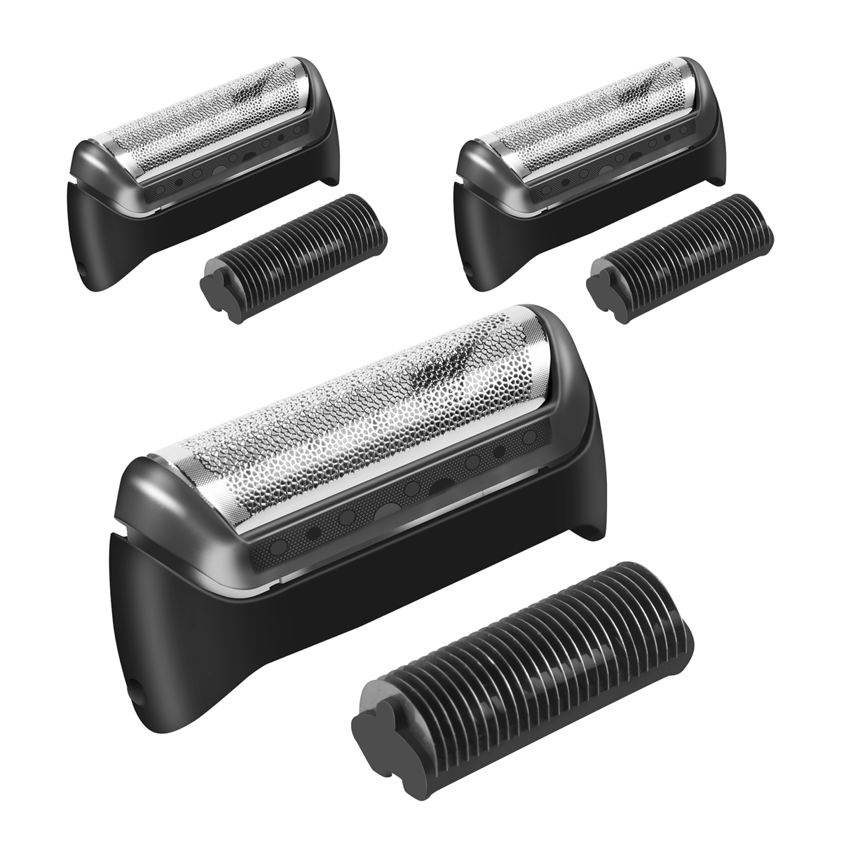 Folha e lâmina de barbear 3PCS para cabeça de barbear Braun 20S 10B 20B 1000 Series