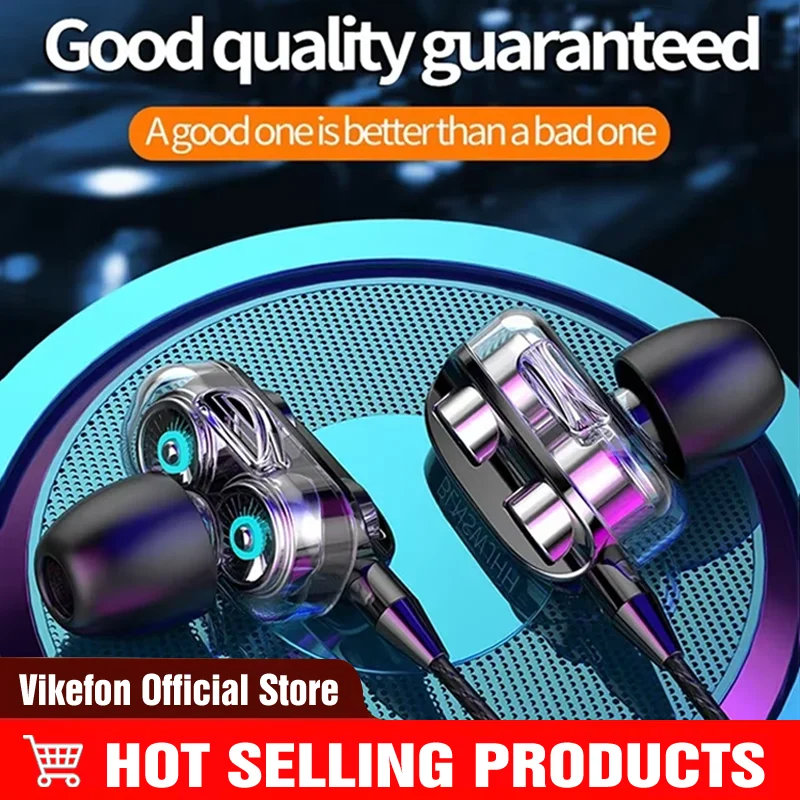 3,5 mm bedrade hoofdtelefoon Ruisonderdrukkende in-ear sportoortelefoon Dual Driver Bass Stereo Game Headset HiFi Muziek oordopjes voor microfoon