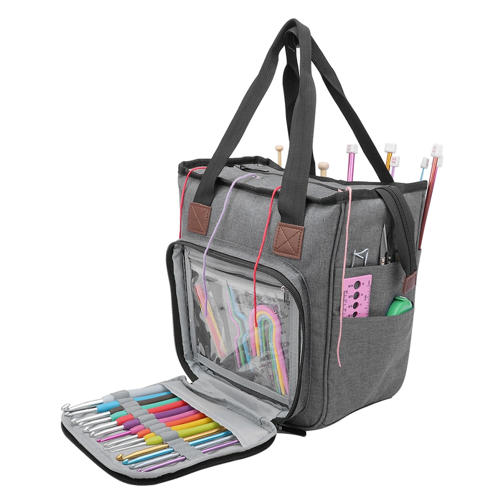 Stickerei Lagerung Tasche Häkeln Haken Organizer Nähgarn Garn Halfter betroffen Organisation Häkeln Haken NäHenne Werkzeuge