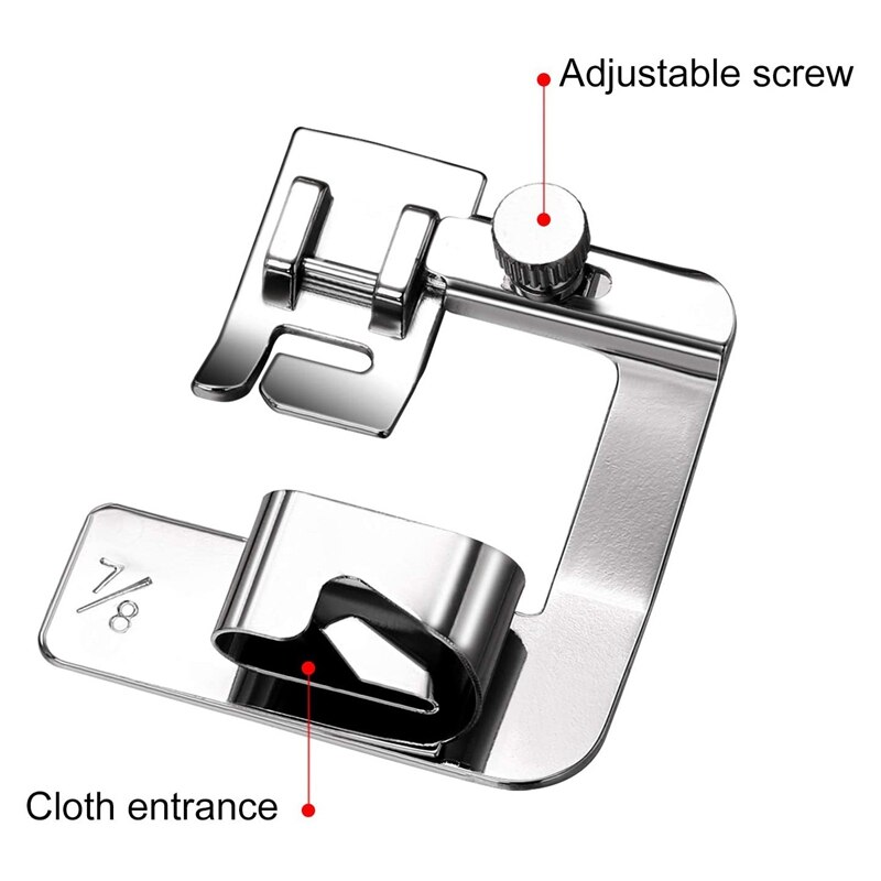 12 Stuks Rolzoom Druk Voet Naaimachine Naaivoet Tricotzoomvoet Set 3/8-8/8 Inch Verstelbare Brede