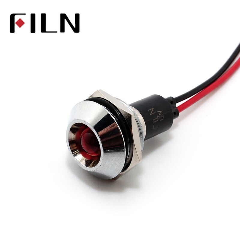 22mm LED Metal Indicator warning Light Signal Lamp 3V 5V 6V 9V 12V 24V 110V 220V Red Yellow Blue Green White Pilot