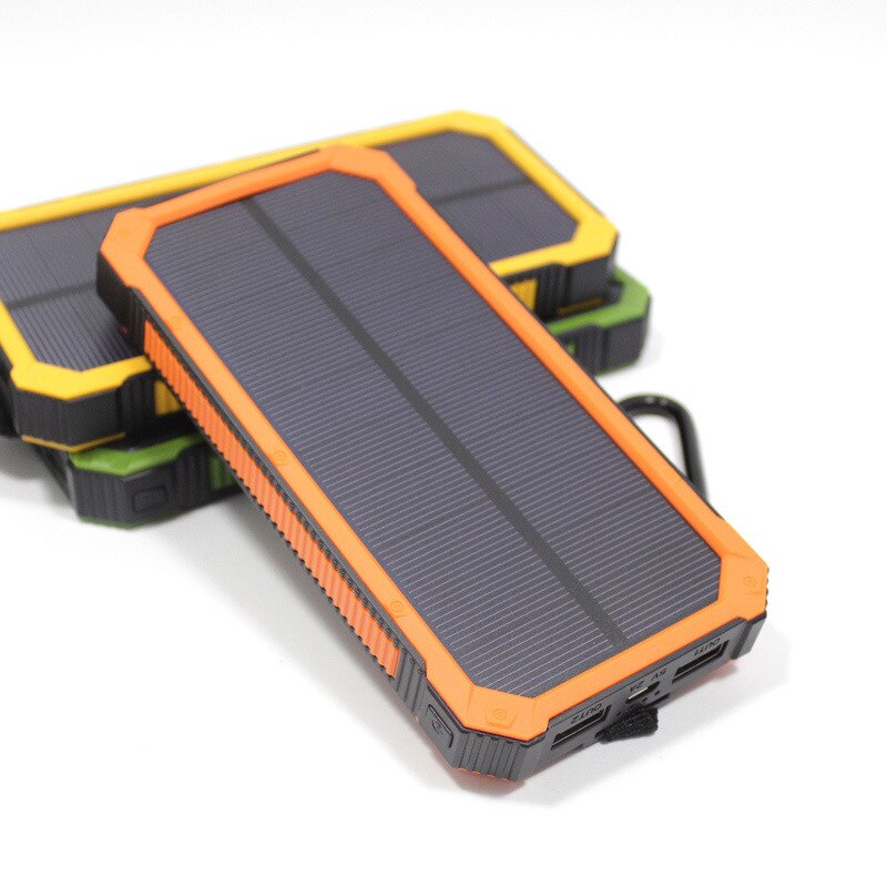 20000Mah Zonnepanelen Solar Power Bank Voor Xiaomi Iphone 6 7 8 Externe Batterij Waterdichte Dual Usb Oplader Powerbank solar