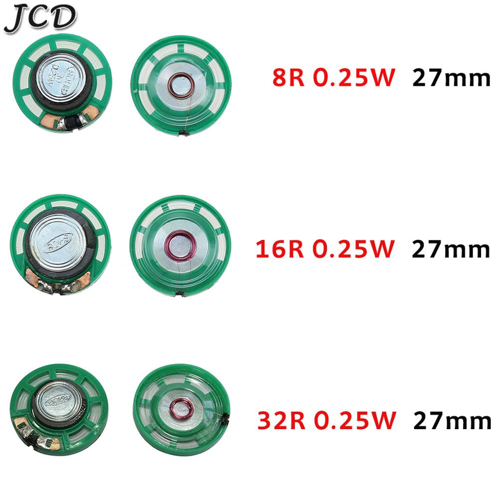 Jcd 1 Stuks Groene Ultradunne Mini Speaker 32 16 8 Ohm 0.25 Watt 0.25 W 32R 16R 8R Speaker Diameter 27Mm 2.7Cm