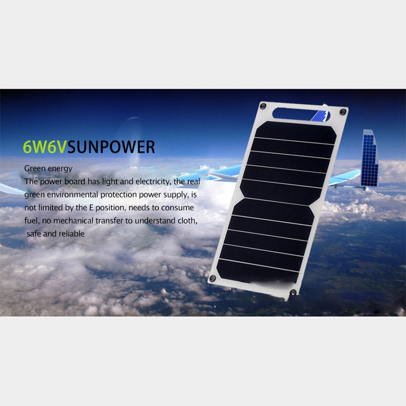 10W 5V Solar Panel 260X145mm Monocrystalline Silicon Solar Charging Panel Portable Environmental Protection Waterproof