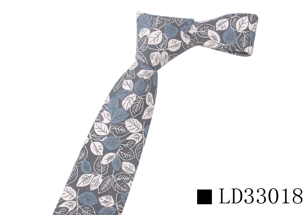 Bloemenprint Stropdas Voor Mannen Vrouwen Skinny Katoen Hals Voor Bruiloft Business Casual Mode Stropdassen Klassieke Pakken Slanke Hals ties: LD33018