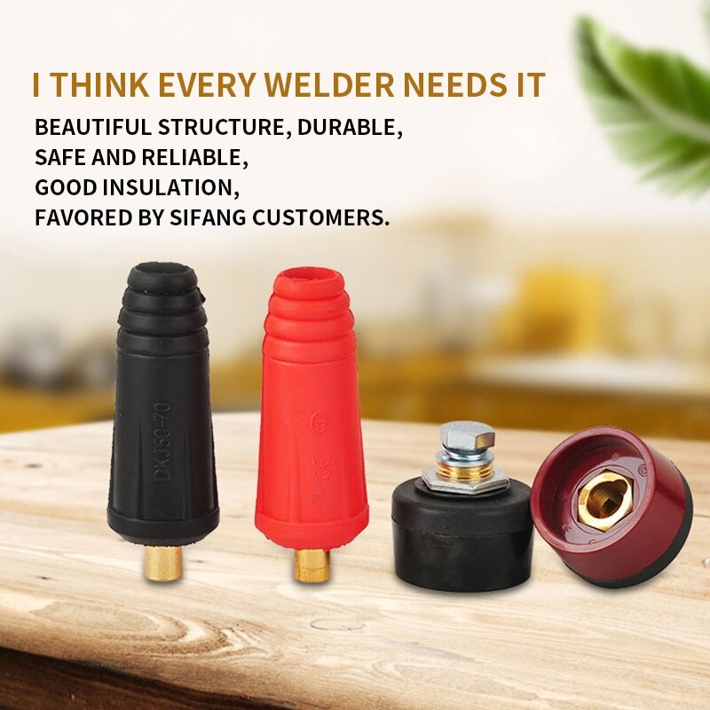 Europe Welding Machine Quick Fitting Female Male Cable Connector Socket Plug Adaptor DKJ 10-25 35-50 50-70 Cable Connector
