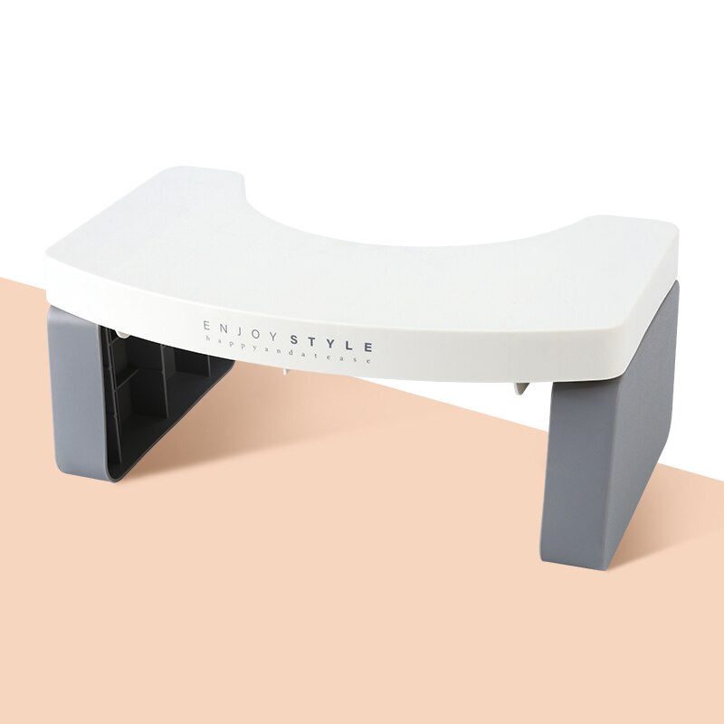 Plegable baño taburete para ponerse en cuclillas antideslizante aseo escabel Anti estreñimiento taburetes portátil paso para baño . Exclusivo.: Blanco
