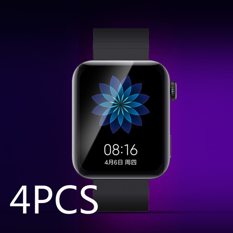 3D Tempered Glass Screen Film For Xiaomi Smart Watch Sport Wristwatch Scratch Protective Full Film Explosion-proof: 4pcs