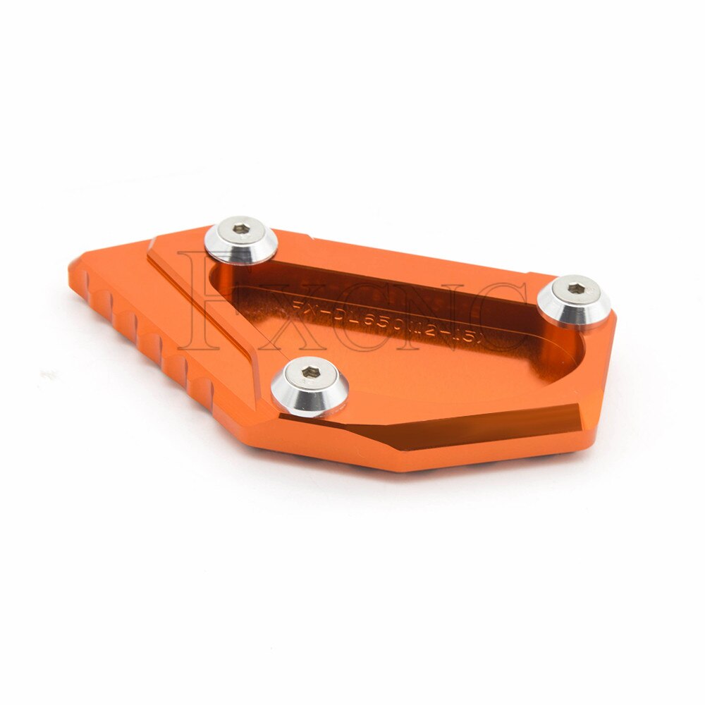CNC-soporte lateral para motocicleta, placa de Aluninum, pata de cabra para Suzuki DL650, V-STROM, VStrom, , almohadillas de extensión de soporte: Orange