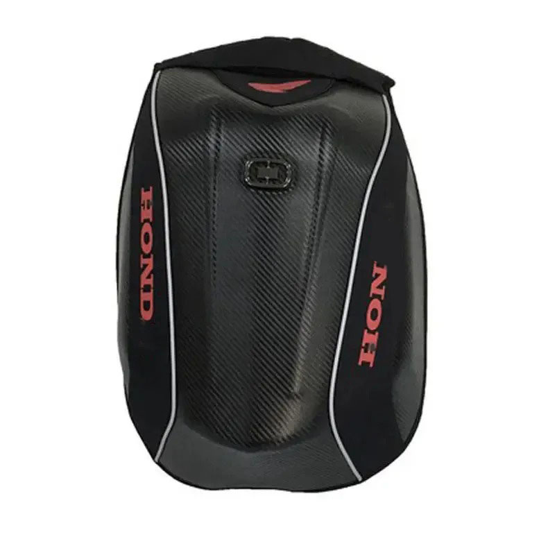 48L Expandable Waterproof Motorcycle Hard shell backpacks MX Motocross carbon fiber backpack Moto Racing bags Computer bag LOGO: Yellow