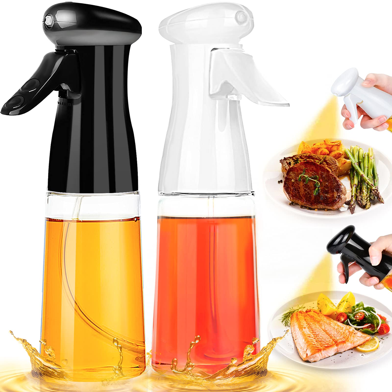 200Ml Olie Spuit Voor Koken Hervulbare Olijfolie Dispenser Spray Veelzijdige Azijn Fles Lucht Friteuse Keuken Bbq Salade Bakken