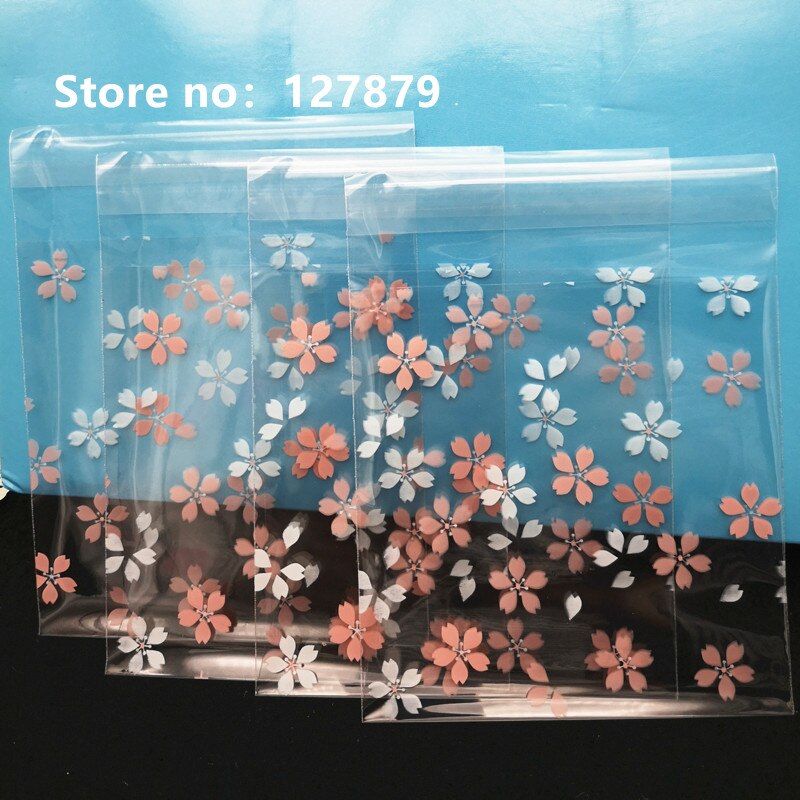 100 stuks bloemen plastic zakken koekjes- en snoepzakken zelfklevend voor bruiloften verjaardagsfeestzakken koekjesbakverpakkingszak
