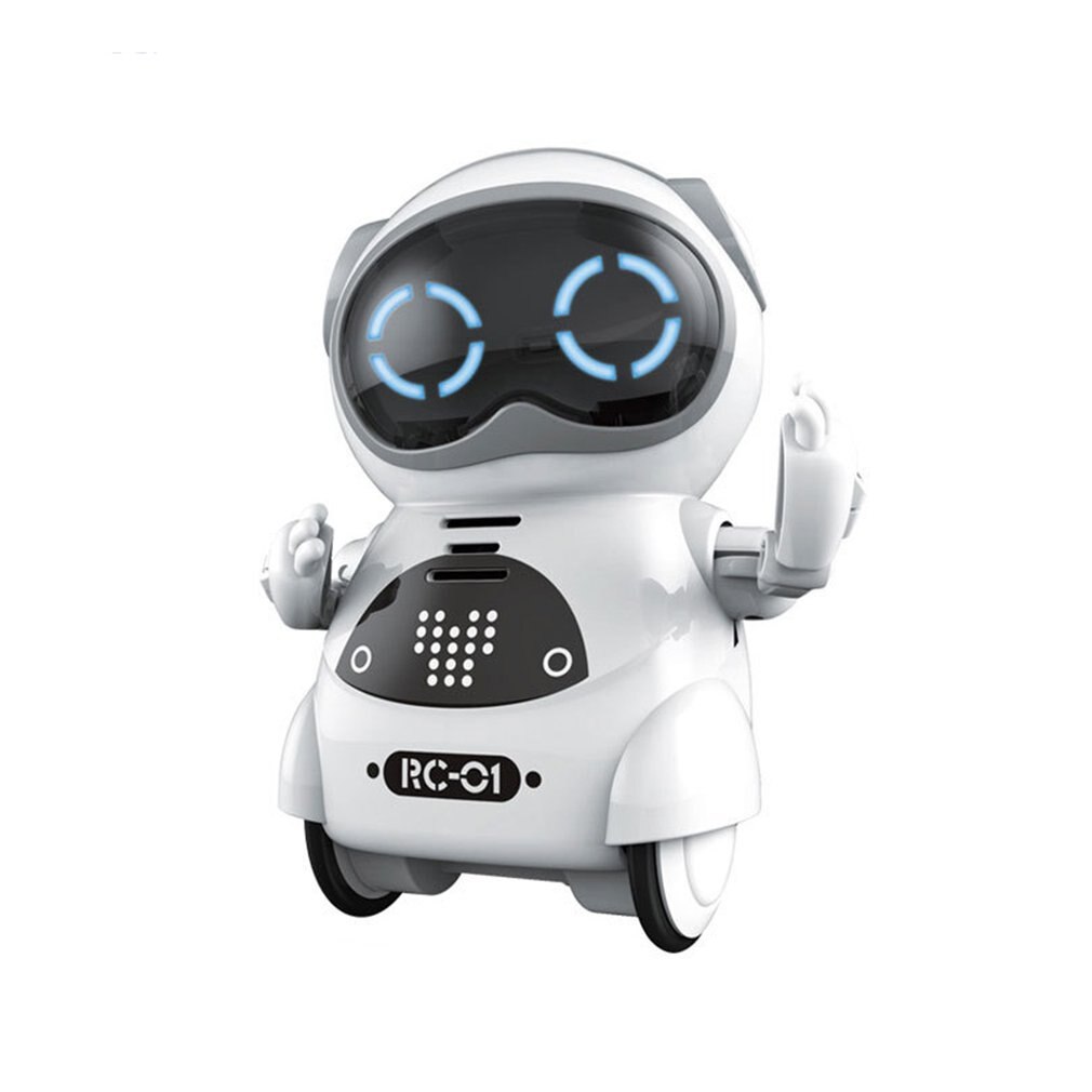 Tasche RC Roboter Reden Interaktive Dialog Stimme Anerkennung Rekord Singen Tanzen Erzählen Geschichte Maschine Mini RC Roboter: Weiß