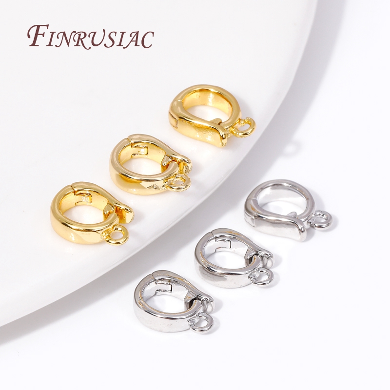 Potenciador de collar con bisagras, dijes chapados en oro de 18 quilates, colgantes, cierres, conector para suministros de fabricación de joyas, accesorios para pulseras