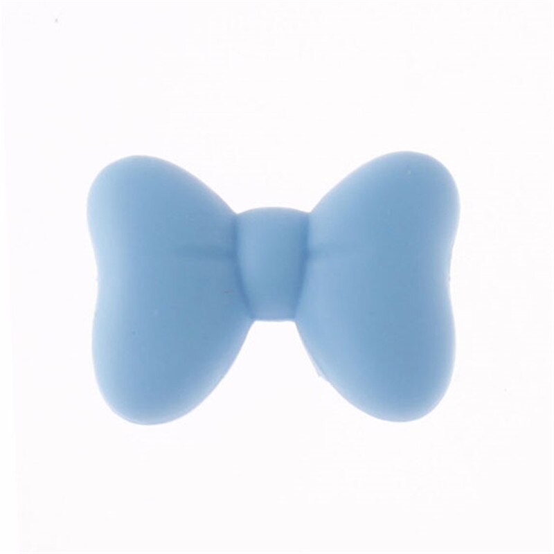 Anneau de dentition en Silicone à nœuds | Perles pour bébé, bricolage, perle d'infirmière, bijoux Chewable Silicone bébé, perles de dentition: 833  blue