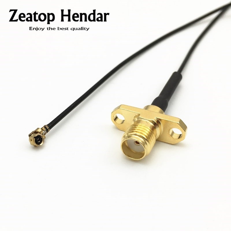 Prise à bride 2 trous u-fl/IPX IPEX UFL vers SMA femelle, câble d&#39;antenne RF 1.13 Pigtail OD 1.13mm pour routeur de carte WIFI PCI 1 pièces