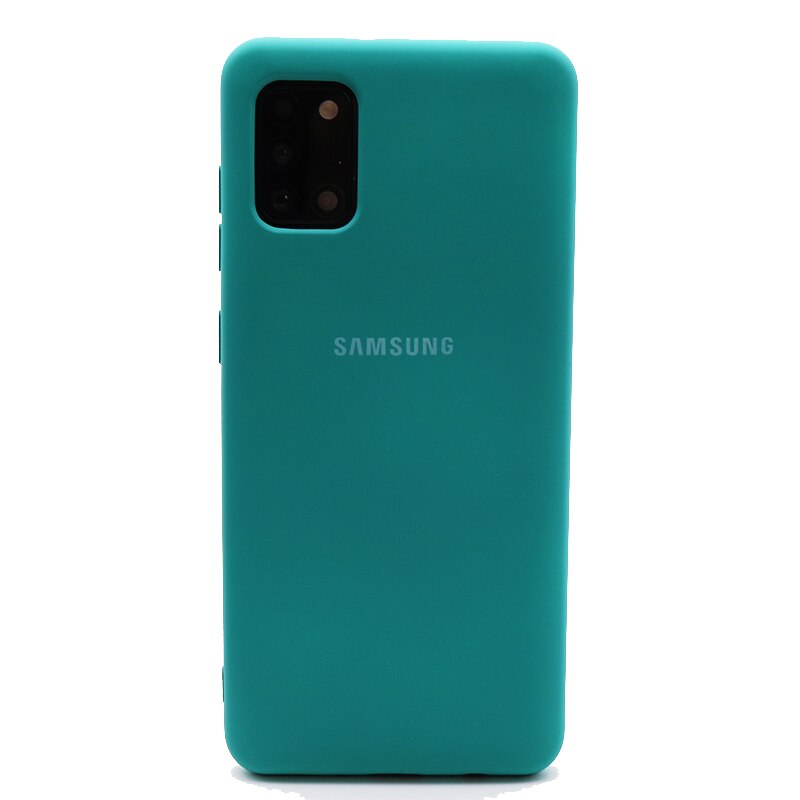 Samsung Galaxy A31 Flüssigkeit Silikon Fall Weichen Seidige Shell Abdeckung Galaxy A 31 Soft-Touch Zurück Schutzhülle: Fruit green