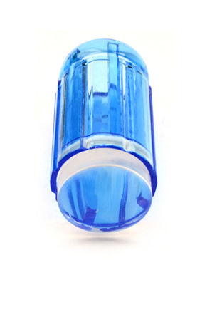 Estampador de uñas de silicona transparente, Kit de rascador de de esmalte, herramientas de estampado de uñas, Color caramelo, 2,8 cm: NO 1  Clear Blue