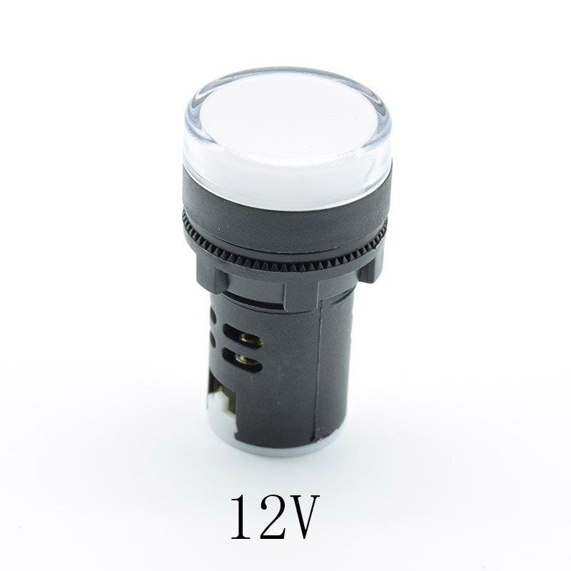 1pc 22mm 12V 24V 110V 220V 22mm Panel Mount LED Power Indicator Pilot Signal Light Lamp red blue green yellow Indicator lamp